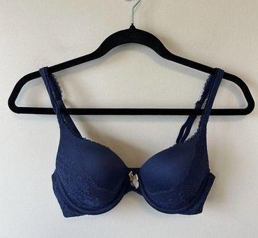 Victoria's Secret Body By Victoria Perfect Shape Blue Lace Bra Size 34B -  $17 - From Xochipilli