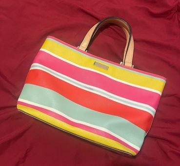 Kate Spade Pink striped tote bag, Women's Fashion, Bags & Wallets, Tote Bags  on Carousell