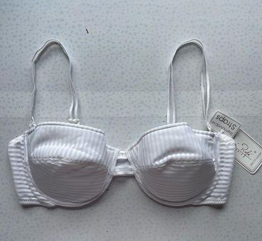 RENE ROFE Vintage White Stripe Bra Size 36C NWT - $25 New