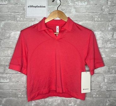 Lululemon Swiftly Tech Relaxed Fit Polo Shirt NWT Size 2 (Lip Gloss)