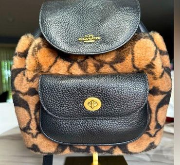 Coach COAH X JLO Pennie Backpack 22 In Signature Shearling