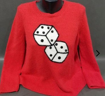 Kate Spade NWT Red Dice Sweater Size 