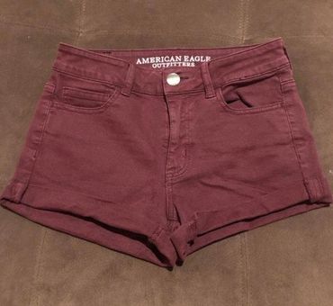 American eagle hotsell maroon shorts