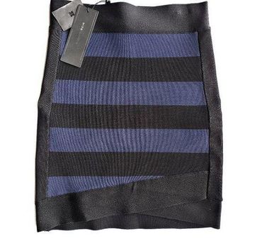 BCBGMAXAZRIA Alina Striped Bandage Pencil Skirt 76 New With