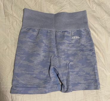 AYBL evolve camo seamless shorts in blue size small