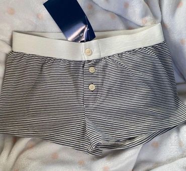 Brandy Melville Black White Stripes Boy Short Stripe Underwear