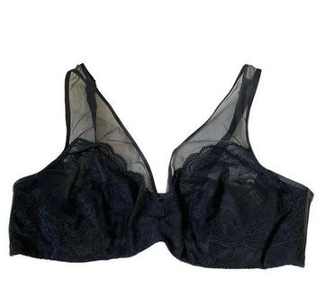 Catherines Intimates Women Size 46D Lace Bra Blue 10E-3P - $11 - From Bal