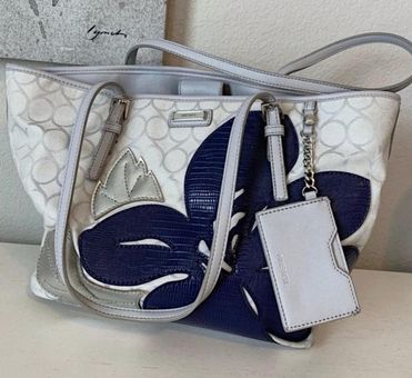 Nine West Blue and White Tote Bag Purse - Gem