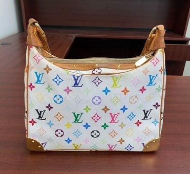 Authentic Louis Vuitton Boulogne White Multicolor Shoulder bag