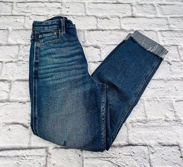 Hollister Mom Jeans Size 0R Medium Wash Distressed Cuffed Hem Ultra High  Rise - $24 - From Kathleen