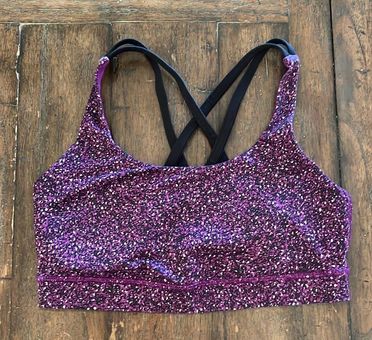 Lululemon Purple And Black Strappy Sports Bra Size 6 - $40 (60