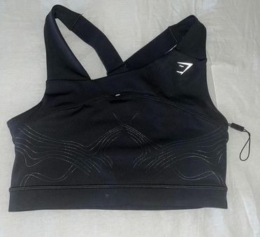 Gymshark Asymmetric Sports Bra Black - $12 - From Sara