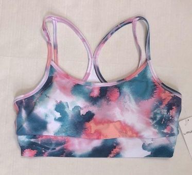 NWT Layer 8 Sports Bra Tie Dye Water Color Size Large - $12 New