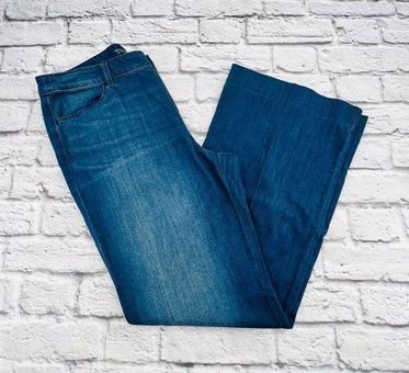 Chico's Jeans Women's Size 12 Regular Blue Denim High Rise Wide Leg Trouser  - $35 New With Tags - From Kathleen