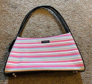 Kate Spade - Vintage Earth-Tone Striped Tweed Baguette Bag – Current  Boutique