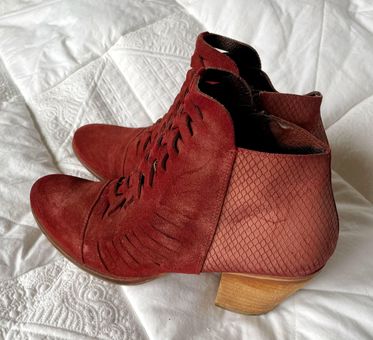 Free people sales red booties