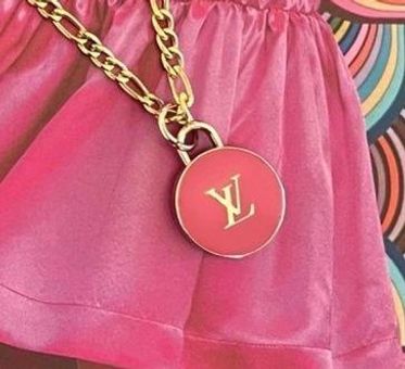 Louis Vuitton Charm Necklace Repurposed Red Charm