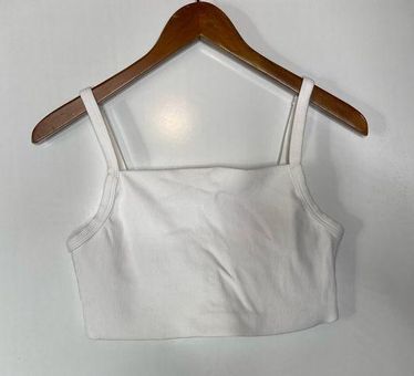 Aerie Offline by White Ribbed Bralette Medium Support Large - $22