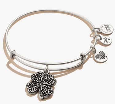 Alex and Ani Four Leaf Clover Charm Bangle