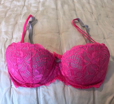 Victoria's Secret PINK pink & light blue lace push up bra. - $28 (53% Off  Retail) - From Sara