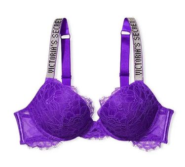 Victoria's Secret Shine strap pushup Bra Purple Size 32 B - $29 (58% Off  Retail) New With Tags - From Shirley