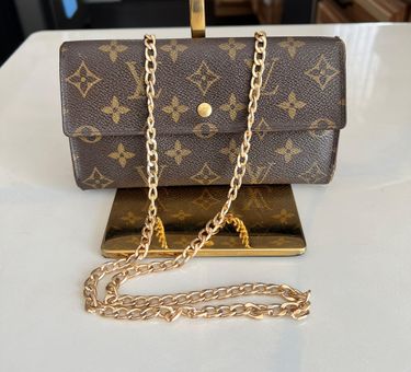 LV Sarah wallet (full set with gold chain)