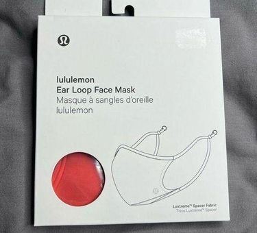 Lululemon Ear Loop Face Mask NWT in Box (Unused/Unopened) *BRAND NEW* Coral  Red - $7 (50% Off Retail) New With Tags - From LiftUp