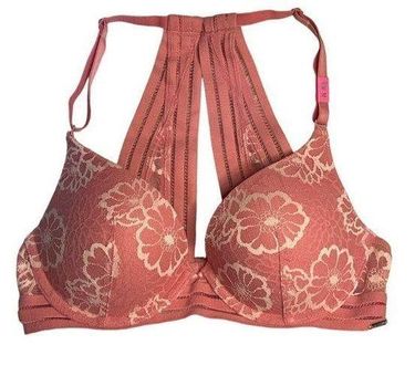 Red Victoria’s Secret PINK pushup bra lace 32C