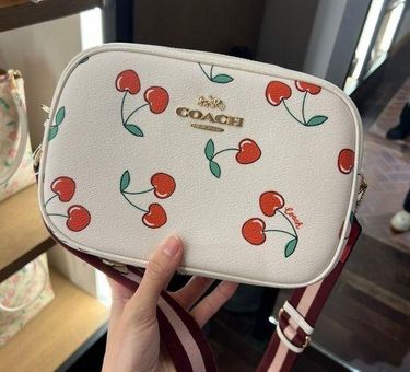 Coach Mini Jamie Camera Bag with Heart Cherry Print