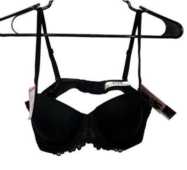 Maidenform Black Push Up Convertible Straps Formed Cups Bra