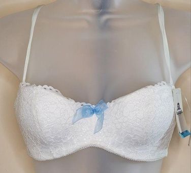 B.tempt'd 953144 Ciao Bella Balconette Bra Bridal White 32C Size