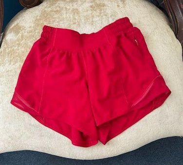 Lululemon Dark Red Hotty Hot Shorts 4” Size 2 - $28 (58% Off Retail) - From  Helen