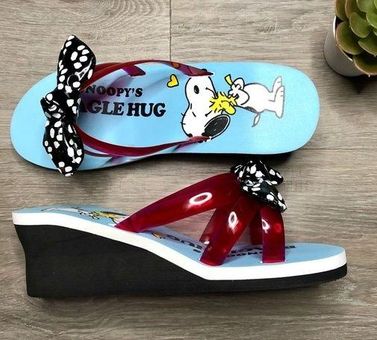 snoopy woodstock platform flip flop wedges Size undefined 52