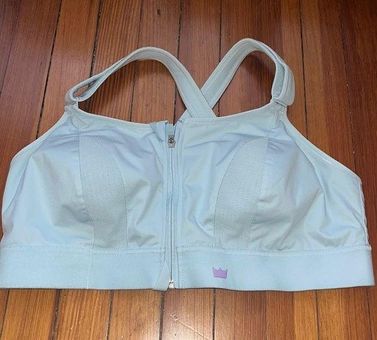 Shefit Blue Zip Front Adjustable Sports Bra Sz 4Luxe - $38 - From