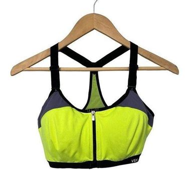 Victoria's Secret VSX Knockout High Impact Front Close Sports Bra Neon 32DD  Size undefined - $15 - From Michelle