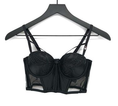 Victoria's Secret NWT Butterfly Balconette Corset Bra Black 32B Size  undefined - $55 New With Tags - From K