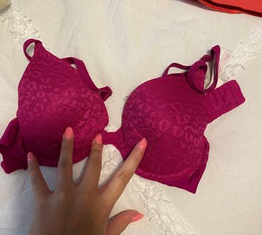 PINK - Victoria's Secret Lace Push Up Bra Size 32 B - $10 (77% Off