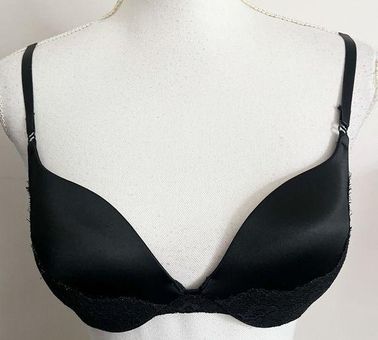 Maidenform • Solid Black Lace Trim Bra 34b Size undefined - $18 - From  shelby