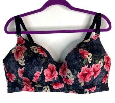 Torrid Curves Plunge Push Up 360 Back Smoothing Bra in Variety Skull 46D  Black Size undefined - $46 - From Sunny