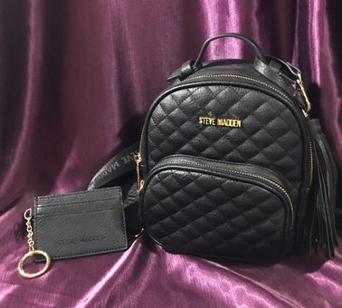 Steve Madden Black Leather Mini Backpack From Shireen