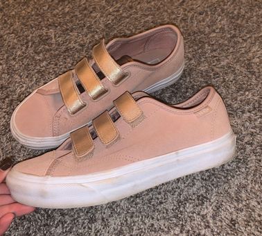 Velcro pink vans cheap