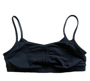 Lululemon Black Ruched Middle Sports Bra Size 10 - $30 - From