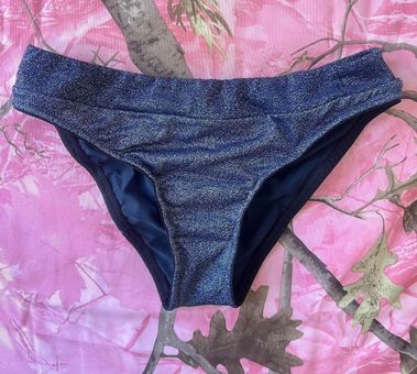 Sparkle Thong in Teal/Navy