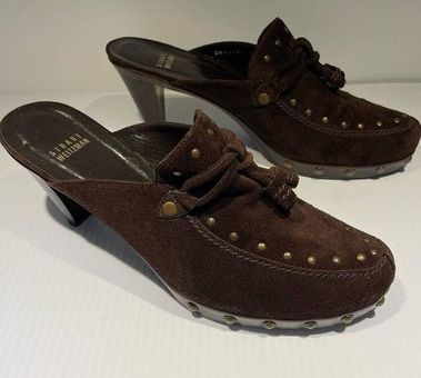 Pre-owned Louis Vuitton Leather Mules & Clogs In Brown