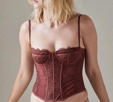 Urban Outfitters Out From Under Modern Love Corset Top Red - $90