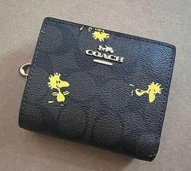 COACH Snap Card Case In Signature Canvas