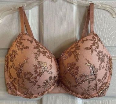 Victoria's Secret Dream Angels Rose Gold Lace Push Up Bra Size 32DDD - $9 -  From Jackie