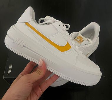 Nike Air Force 1 PLT-AF-ORM White Yellow Ochre DJ9946-102