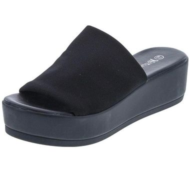 black platform flip flops 90s