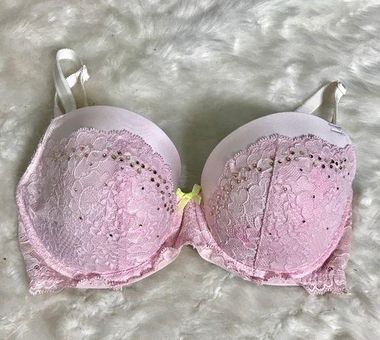 Victoria's Secret Dream Angels Lined Demi 32DDD Pink Rhinestone Sparkle  Size undefined - $23 - From Megan